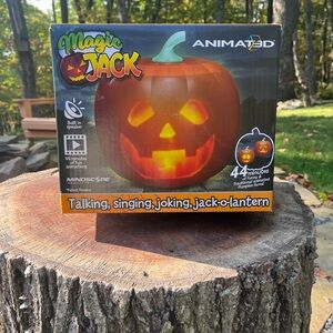 Jabberin Jack Magic Jack O Lantern 3D Animated Halloween Pumpkin Talking